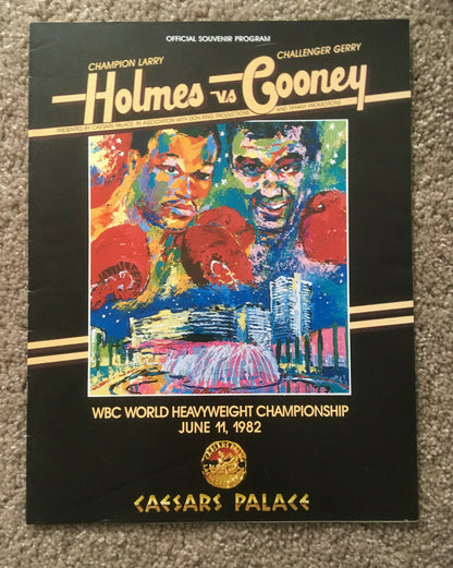 Larry Holmes Gerry Cooney 1982 Heavyweight Championship Program + Ticket Stub