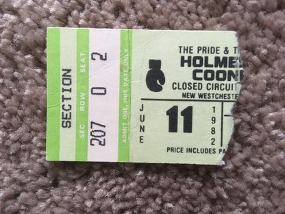 Larry Holmes Gerry Cooney 1982 Heavyweight Championship Program + Ticket Stub