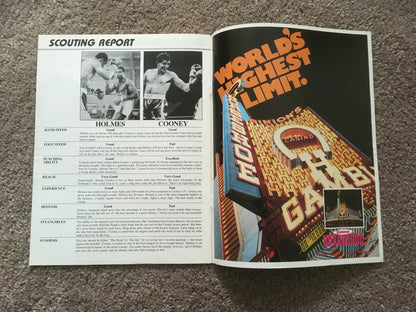 Larry Holmes Gerry Cooney 1982 Heavyweight Championship Program + Ticket Stub