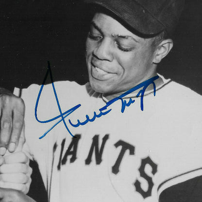 Willie Mays Duke Snider signed 8x10 Bat Game photo Mint Autograph HOF PSA LOA