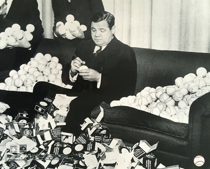 Babe Ruth NY Yankees 16x20 Signing Baseballs photo File Licensed HOF Iconic