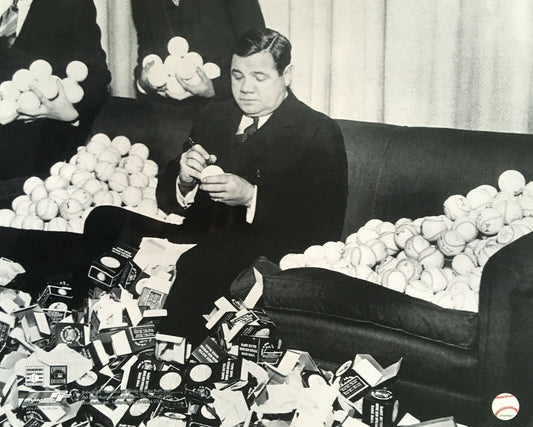 Babe Ruth NY Yankees 16x20 Signing Baseballs photo File Licensed HOF Iconic