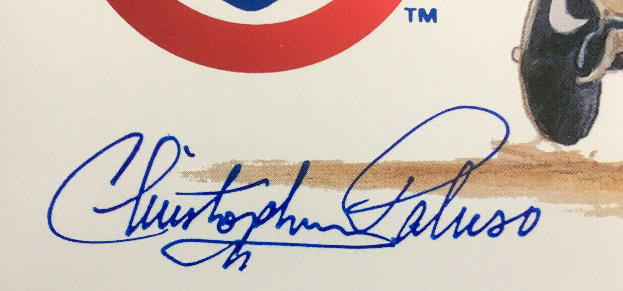 Ernie Banks Cubs HOF Christopher Paluso signed Legends Magazine 2 auto PSA COA