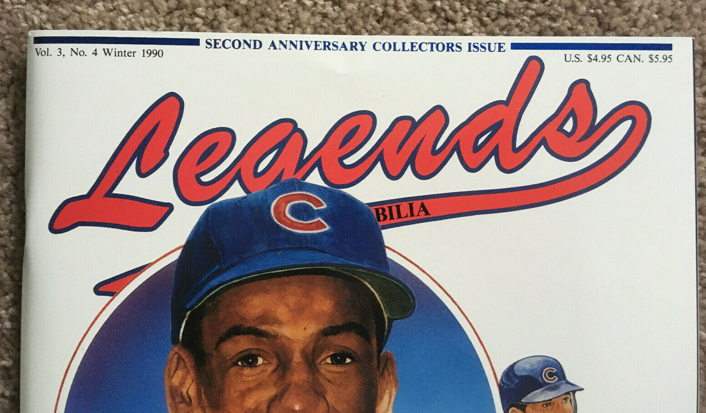 Ernie Banks Cubs HOF Christopher Paluso signed Legends Magazine 2 auto PSA COA