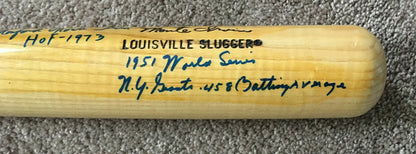 Monte Irvin signed full name Stat Baseball bat HOF 1973 1951 WS Mint Auto PSA