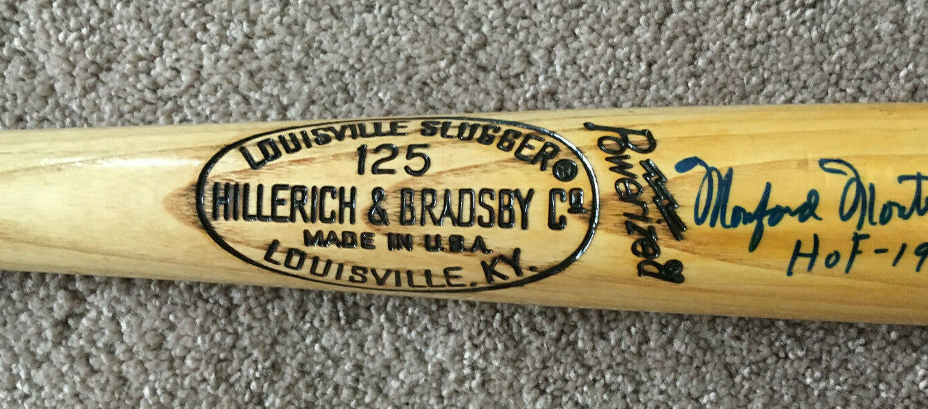 Monte Irvin signed full name Stat Baseball bat HOF 1973 1951 WS Mint Auto PSA