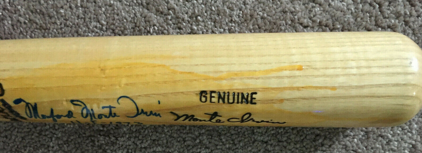 Monte Irvin signed full name Stat Baseball bat HOF 1973 1951 WS Mint Auto PSA