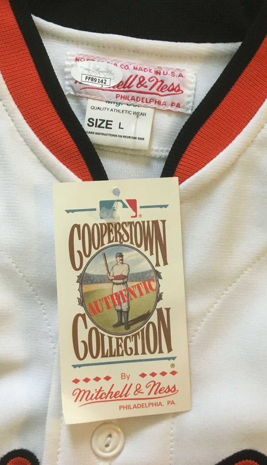 Eddie Murray signed 1983 Mitchell & Ness 7 Stat Orioles jersey HOF Auto JSA COA