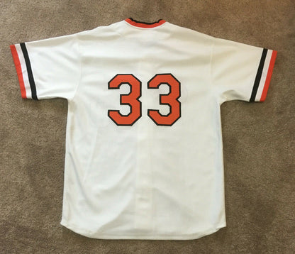 Eddie Murray signed 1983 Mitchell & Ness 7 Stat Orioles jersey HOF Auto JSA COA