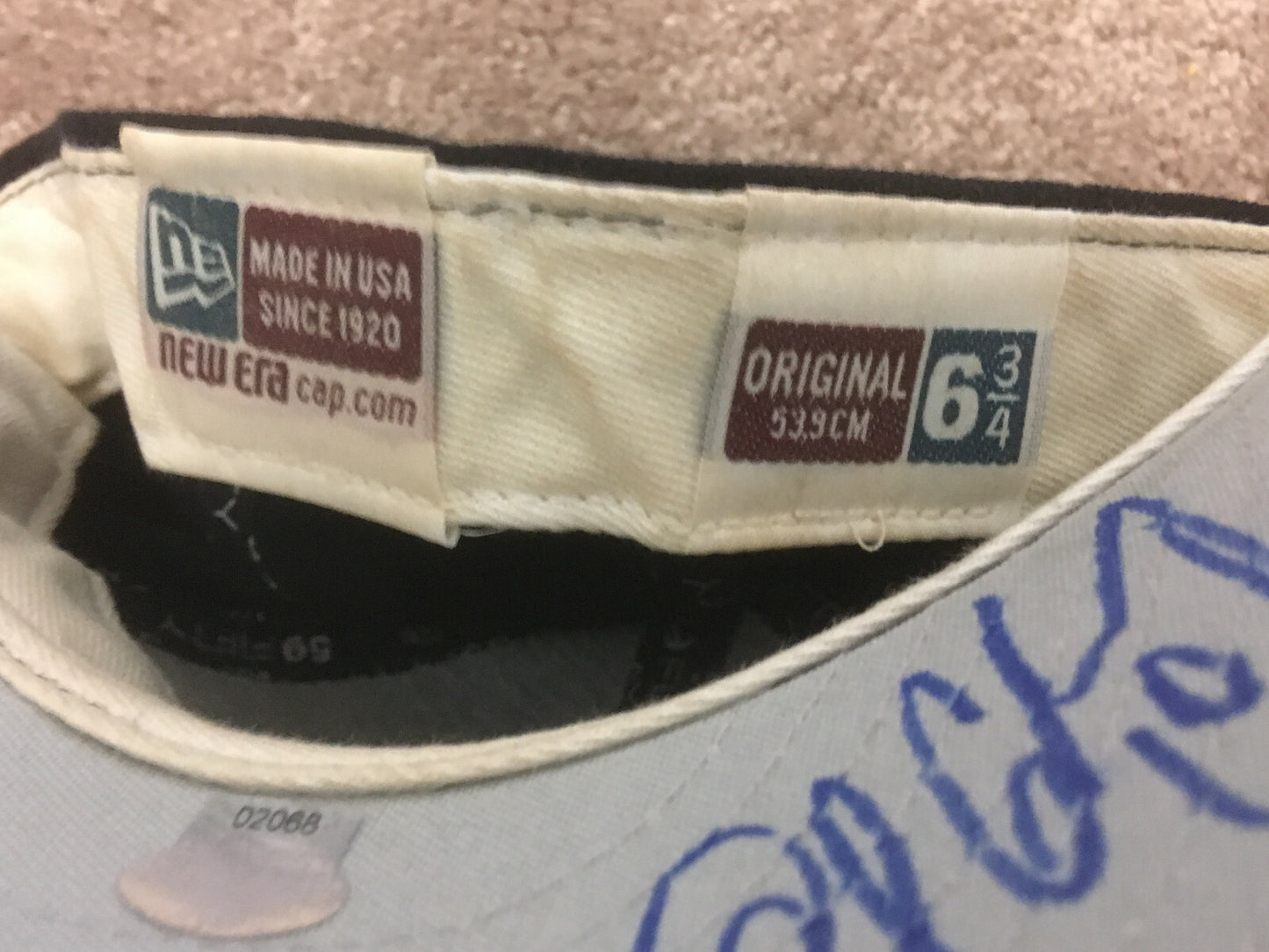Endy Chavez signed game used 2007 Mets hat Cap autograph Steiner LOA