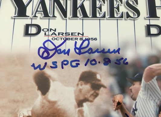 Don Larsen David Cone David Wells signed PG Yankees 11x14 Photo Framed Holo COA