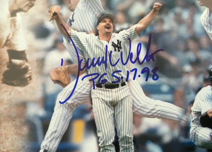 Don Larsen David Cone David Wells signed PG Yankees 11x14 Photo Framed Holo COA