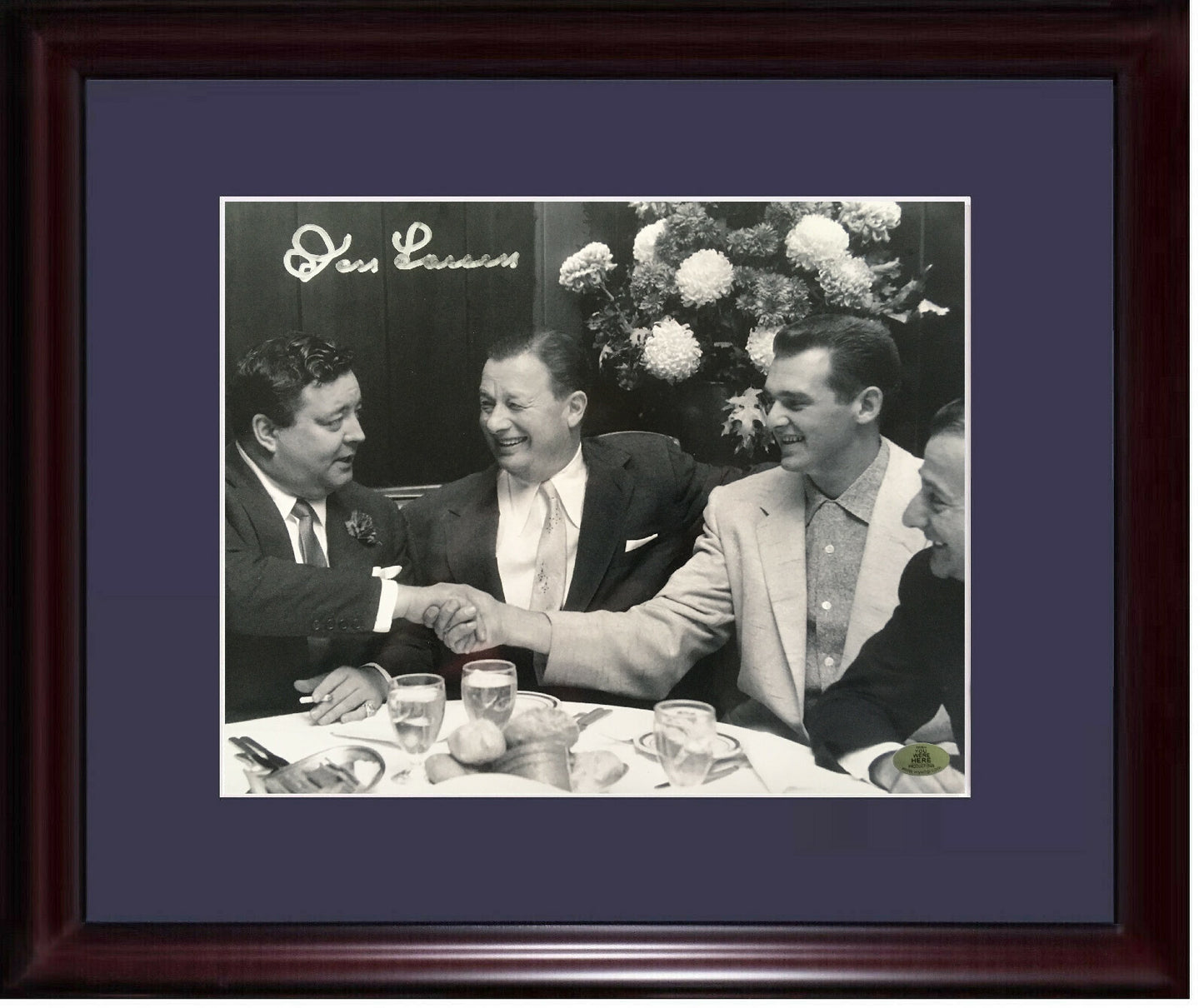 Don Larsen signed 8x10 Jackie Gleason photo framed autograph Holo COA Yankees