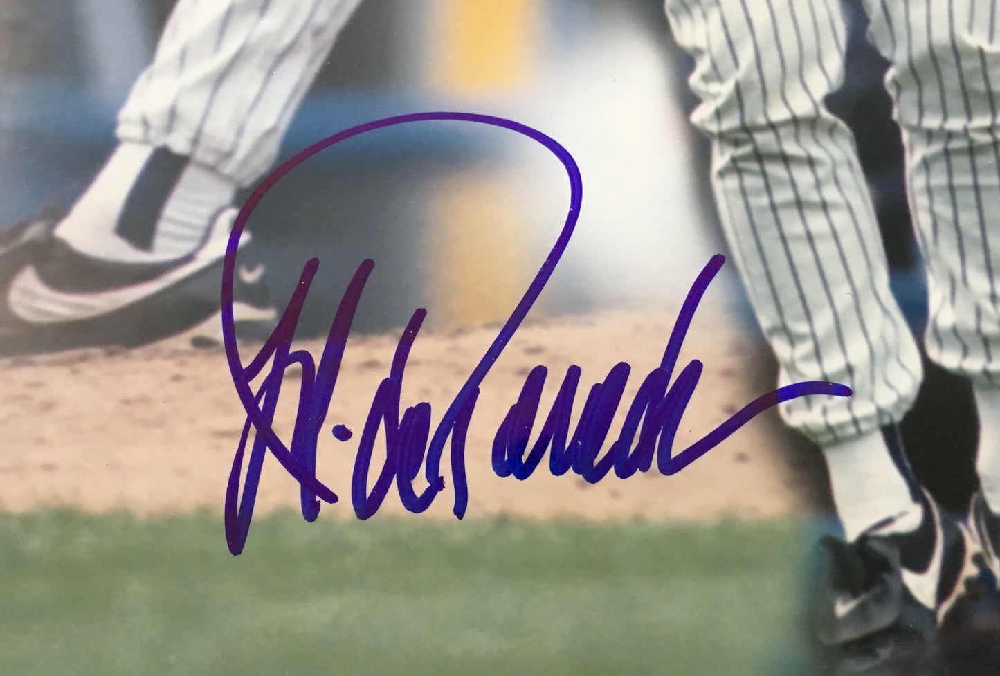 Yankees Perfect game Signed 16x20 Photo 6 Auto Don Larsen Berra framed holo COA