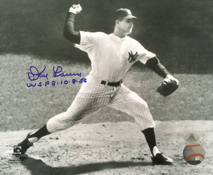 Don Larsen signed Rare 8x10 photo INS WS PG 10-8-56 Mint Auto Agent Holo COA