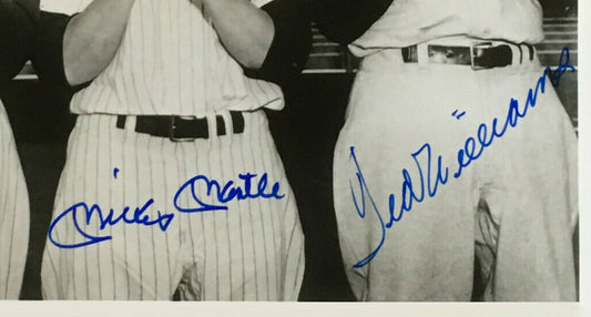 Mickey Mantle Ted Williams signed 8x10 Framed photo Hof Autograph Yankees Psa
