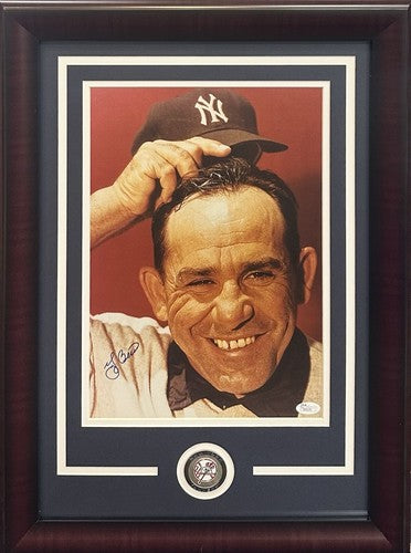 Yogi Berra signed Original Ozzie Sweet 10x14 Photo framed Yankees Autograph Jsa