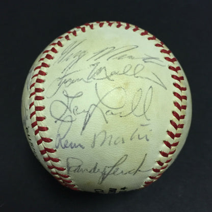 1984 SF Giants signed Official NL Baseball 20 Auto Dusty Baker Al Oliver COA