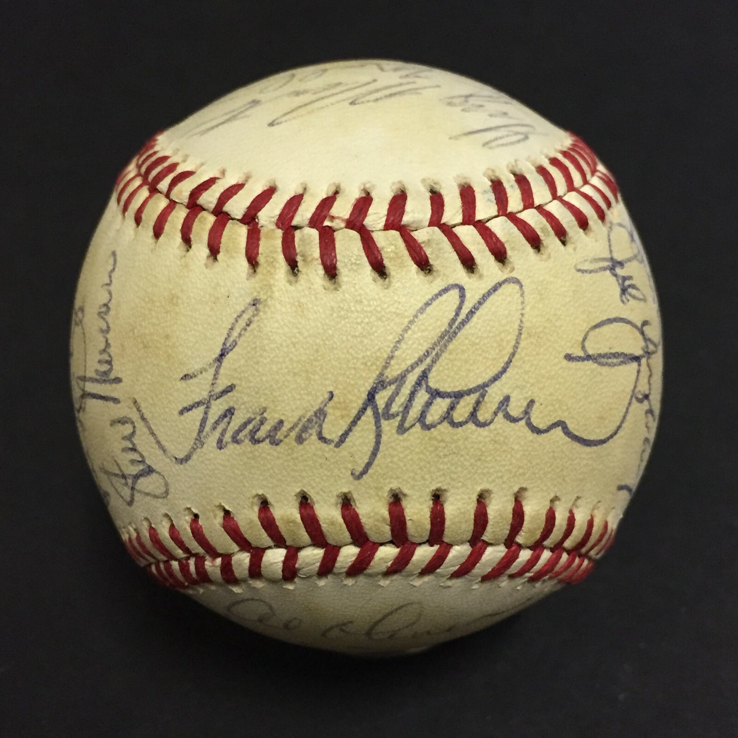 1984 SF Giants signed Official NL Baseball 20 Auto Dusty Baker Al Oliver COA