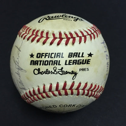 1984 SF Giants signed Official NL Baseball 20 Auto Dusty Baker Al Oliver COA
