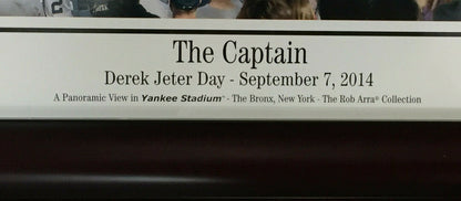 Derek Jeter Day 9/7/14 Framed 16x42 Yankee Stadium Panoramic Photo The Captain