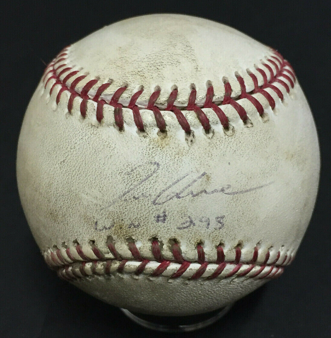 Tom Glavine signed game used 298 Win Baseball autograph Mlb PSA Steiner LOA Hof