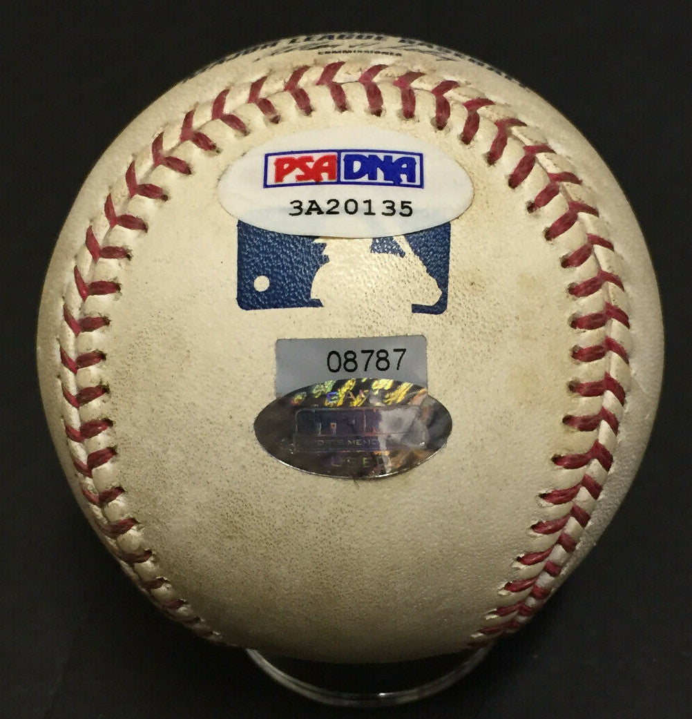 Tom Glavine signed game used 298 Win Baseball autograph Mlb PSA Steiner LOA Hof