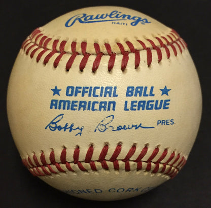 Whitey Ford Yankees signed Official AL Baseball Vintage Autograph HOF CBM COA