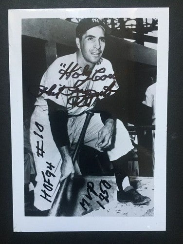 Phil Rizzuto Signed 3x5 Stat Photo Mvp Hof Holy Cow #10 Auto Jsa Coa Yankees
