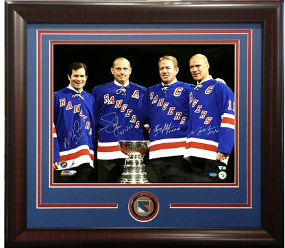 Rangers 1994 Core 4 signed 16x20 photo Framed autograph Mark Messier Steiner COA