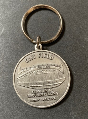 Citi Field Ceremonial Groundbreaking SGA 2006 New York Mets Silver Keychain Mint