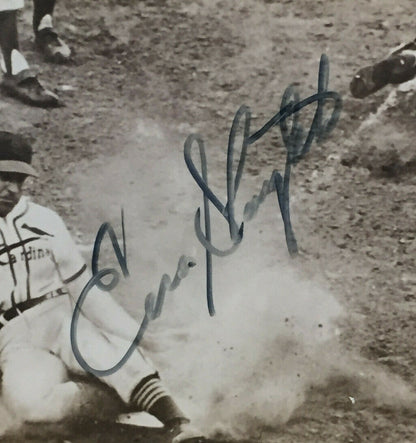 Enos Slaughter Cardinals Signed 8x10 Mad Dash photo framed autograph Hof CBM COA