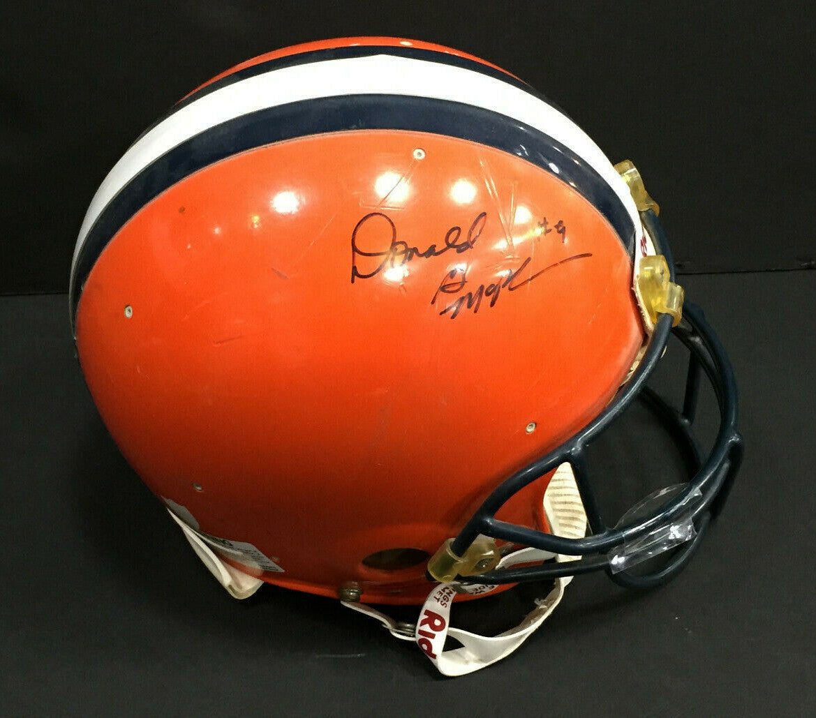 Don McPherson Signed Game Used worn Syracuse Football Helmet Autograph CBM COA