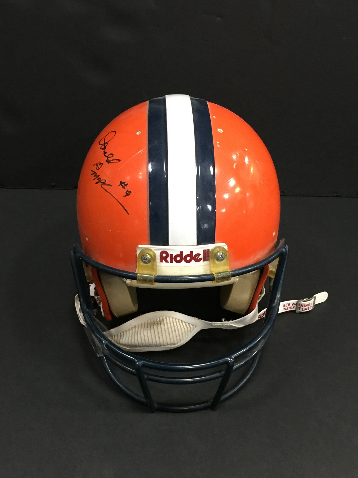 Don McPherson Signed Game Used worn Syracuse Football Helmet Autograph CBM COA
