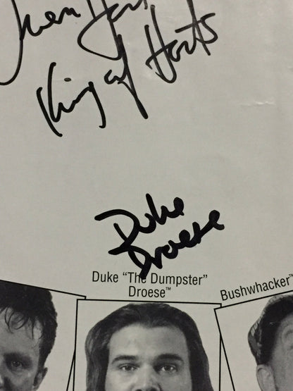 Owen Hart WWF Signed 8x10 photo RARE King of Harts Auto Duke Droese PSA Coa Rare