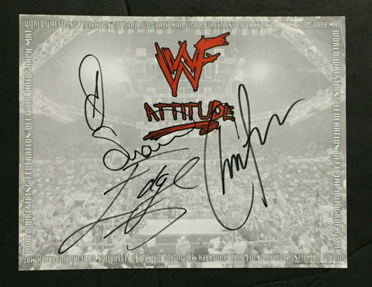 Christian Edge Al Snow Signed 8 X11 WWF Wrestling photo 3 auto CBM COA