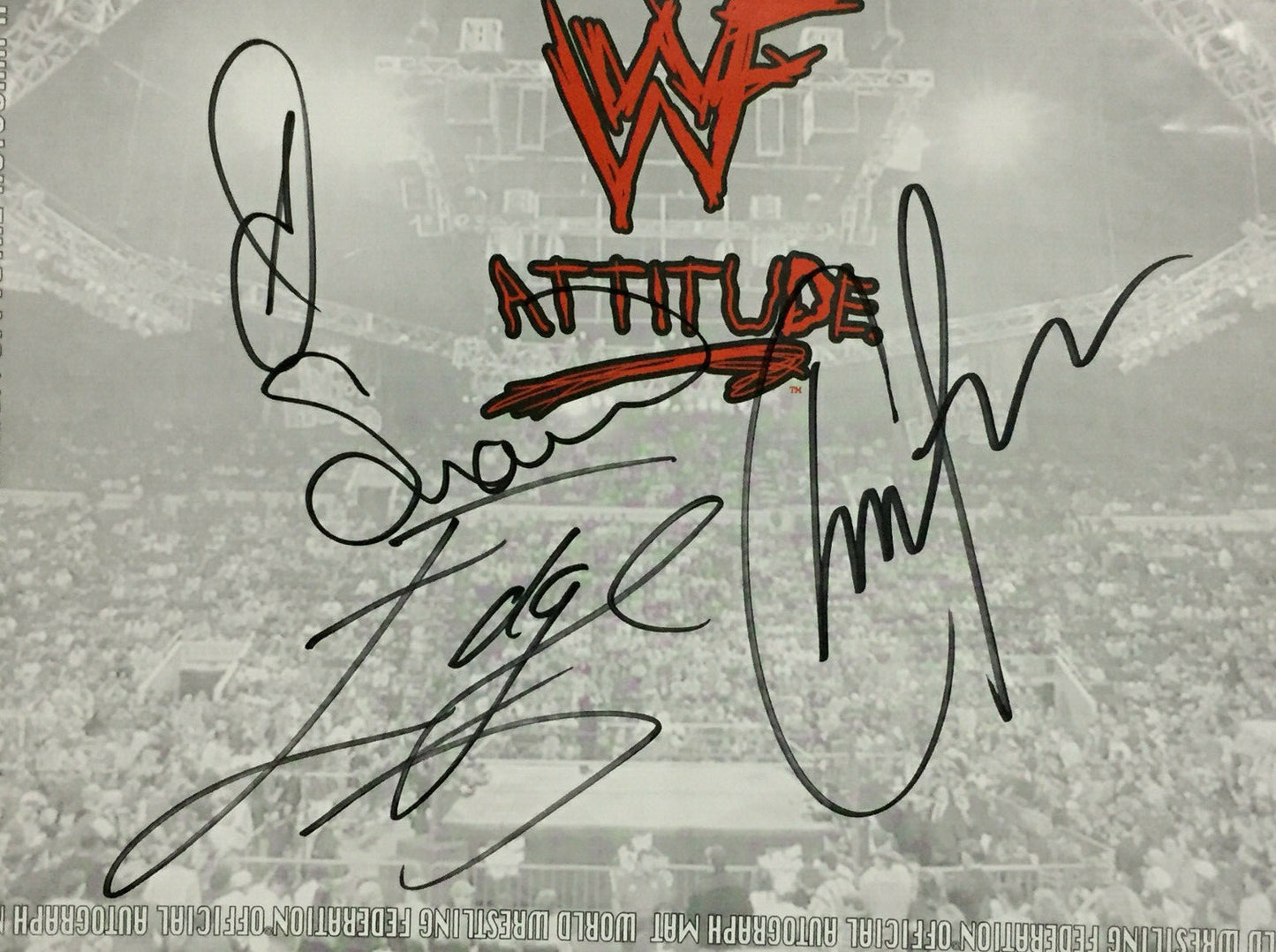 Christian Edge Al Snow Signed 8 X11 WWF Wrestling photo 3 auto CBM COA