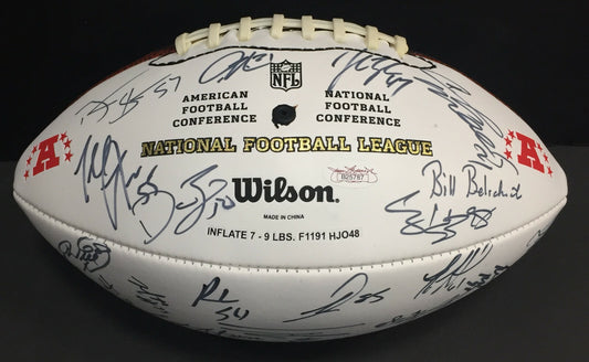 2007 AFC Pro Bowl Team Signed football 36 Auto LaDainian Tomlinson Belichick Jsa
