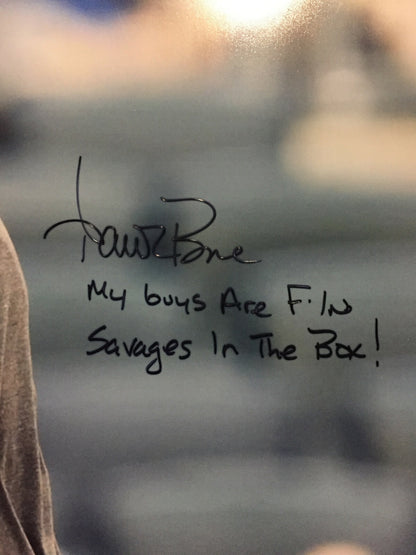 Aaron Boone Signed 16x20 Yankees Photo F*n Savages in box Auto Framed Steiner