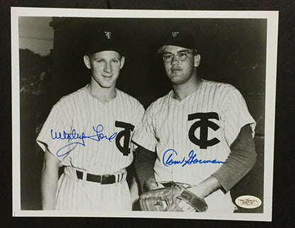 Whitey Ford Tom Gorman Signed 8x10 Yankees Rookie Photo Mint 2 auto JSA