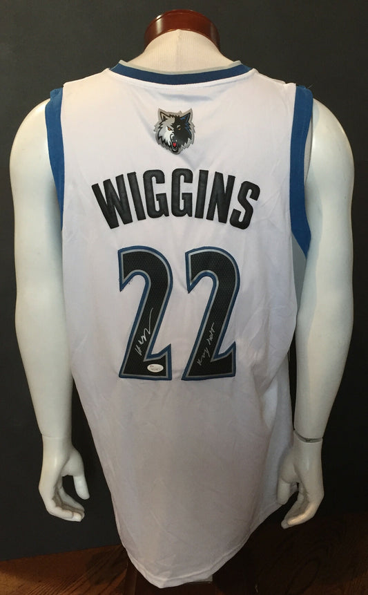 Andrew Wiggins Signed Timberwolves Basketball Jersey INS ROY 2015 Autograph JSA