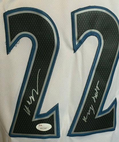 Andrew Wiggins Signed Timberwolves Basketball Jersey INS ROY 2015 Autograph JSA