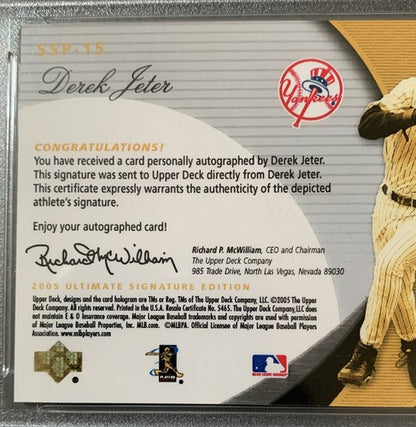 DEREK JETER 2005 ULTIMATE HAWAII Trade Signature Supremacy AUTO 2/10 PSA 9 1/1