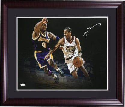Allen Iverson signed 16x20 Kobe Bryant photo framed autograph HOF JSA COA