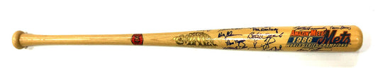 1986 NY Mets WS Team Signed Bat 30 Auto Gary Carter MLB Holo Steiner COA