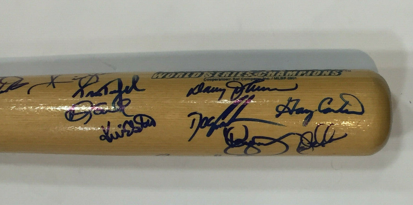 1986 NY Mets WS Team Signed Bat 30 Auto Gary Carter MLB Holo Steiner COA