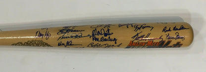 1986 NY Mets WS Team Signed Bat 30 Auto Gary Carter MLB Holo Steiner COA