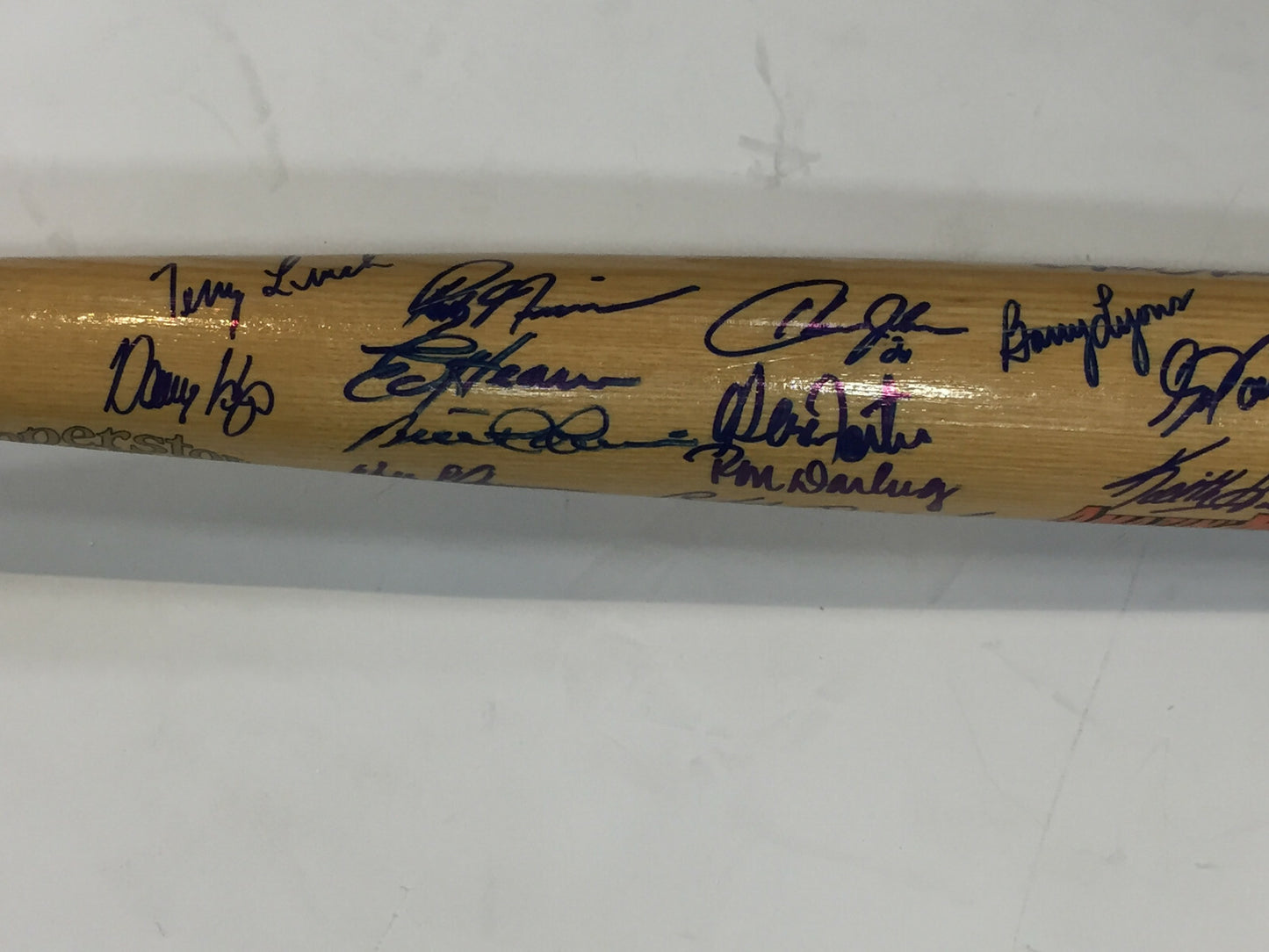 1986 NY Mets WS Team Signed Bat 30 Auto Gary Carter MLB Holo Steiner COA