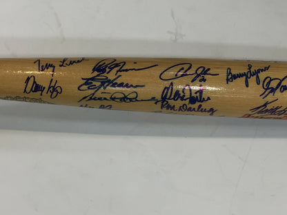 1986 NY Mets WS Team Signed Bat 30 Auto Gary Carter MLB Holo Steiner COA