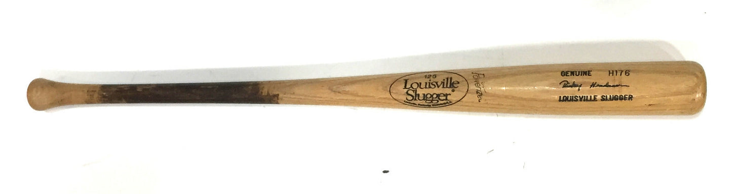 Rickey Henderson Game Used 1985 Yankees H176 LS Baseball Bat Rare PSA LOA